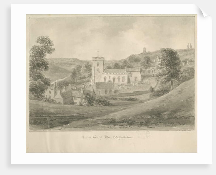 Alton - Church and Houses by John Chessell Buckler