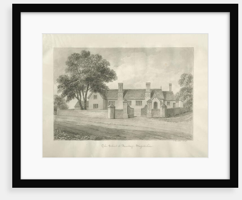 Armitage School: sepia drawing , 1845 by John Buckler