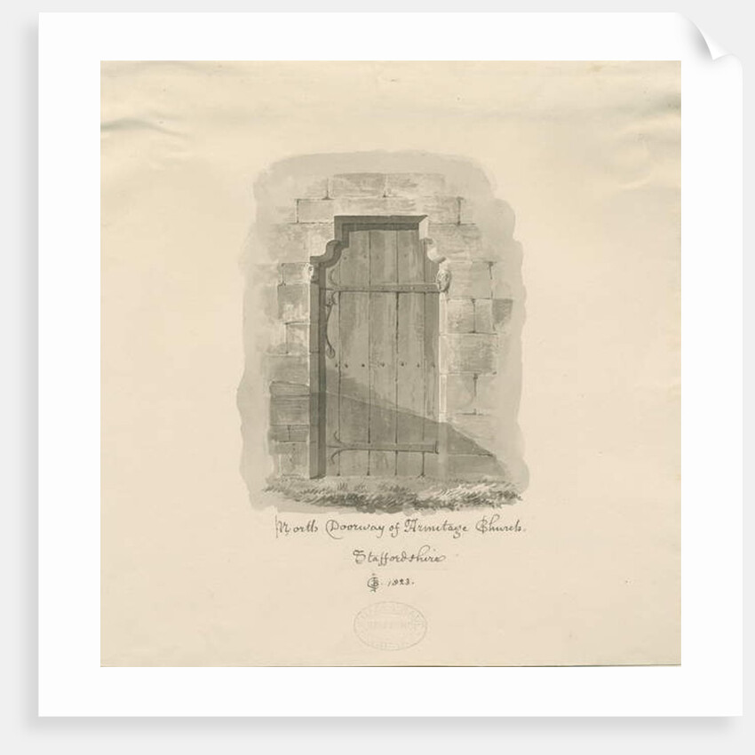 Armitage Church - North Doorway by John Chessell Buckler