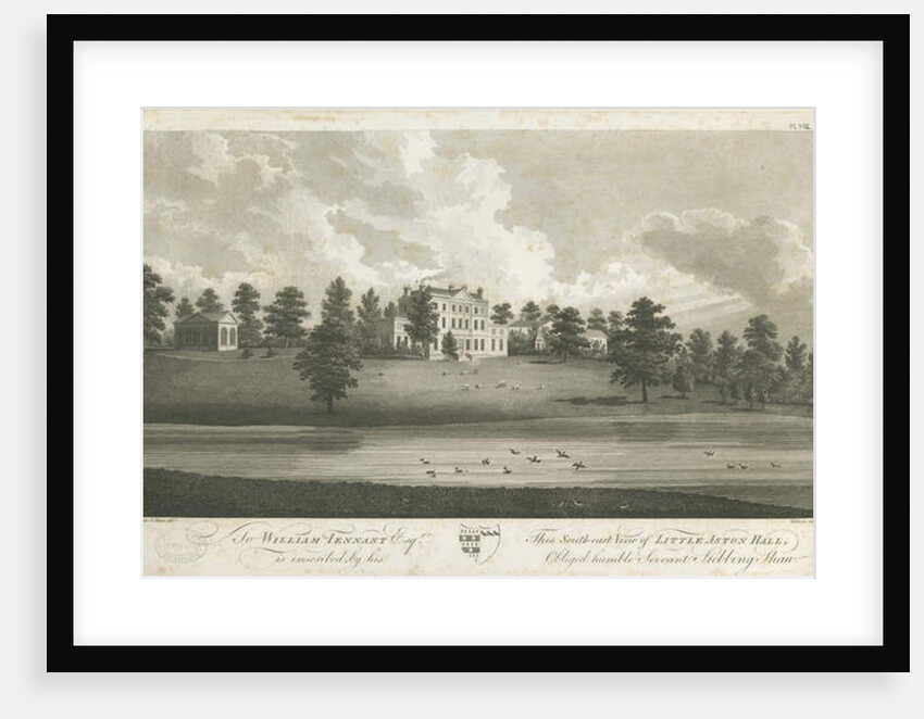 Shenstone - Little Aston Hall: engraving, nd [1762-1798] by Stebbing Shaw