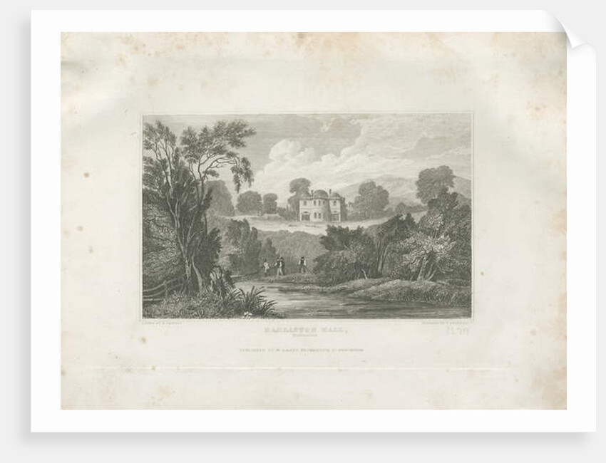 Barlaston Hall: engraving, nd [19th cent] by Frederick Calvert