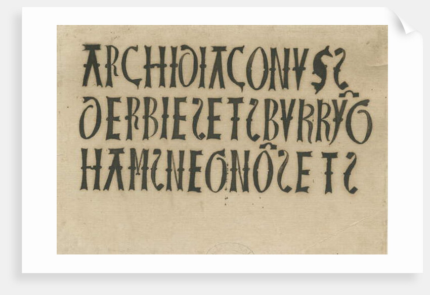 Barton under Needwood Church - inscriptions: ink facsimile, nd [?18th cent] by School English