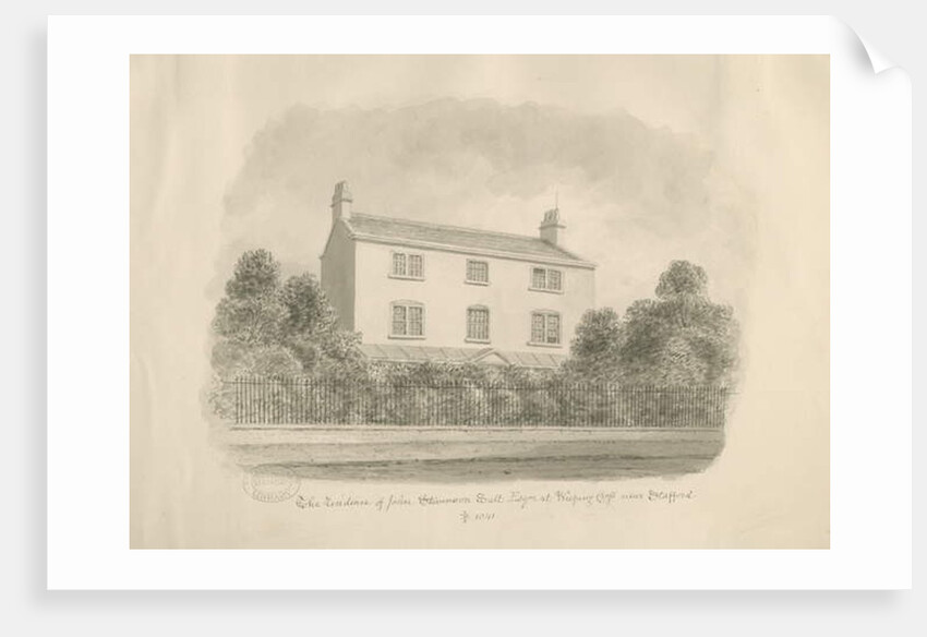 Baswich Village - house of John Stevenson Salt, Esq. : sepia drawing, 1841 by John Buckler
