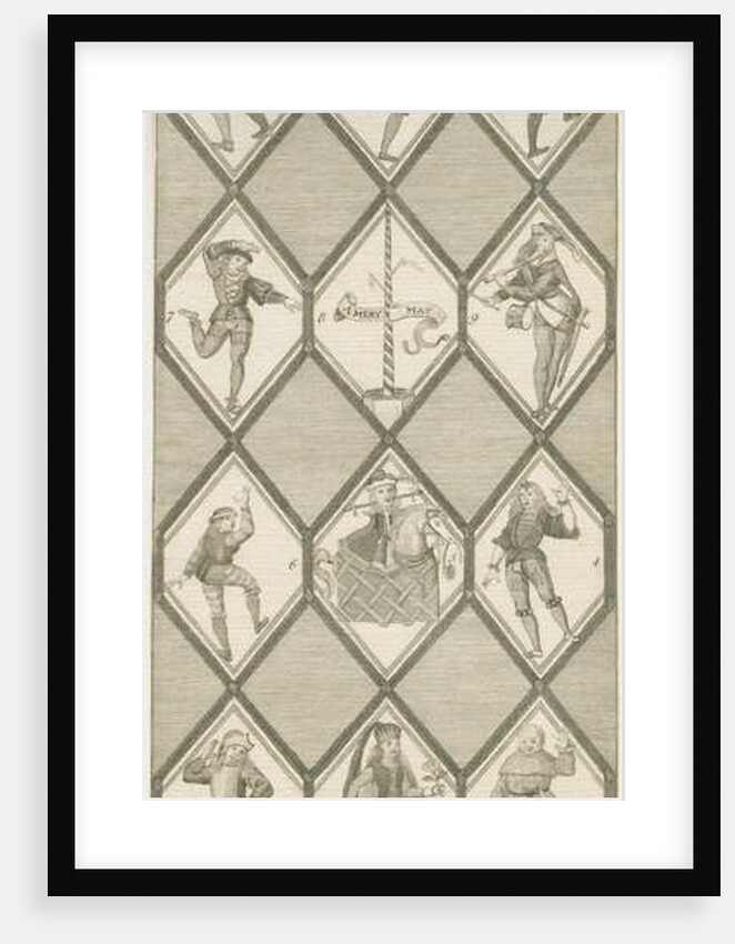 Betley Glass Window - Morris Dancers: engraving, nd [1751-1790] by John Keyse Sherwin