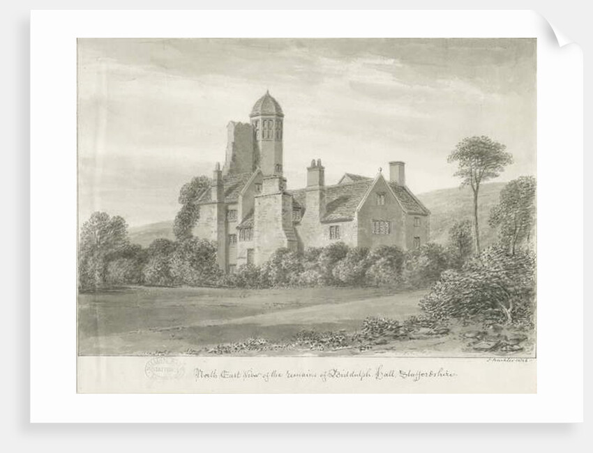Bidduph Hall: sepia drawing, 1844 by John Buckler