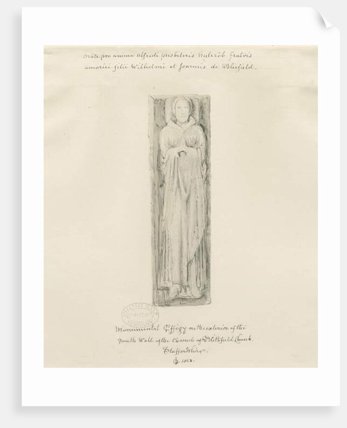 Blithfield Church - monumental effigy by John Buckler