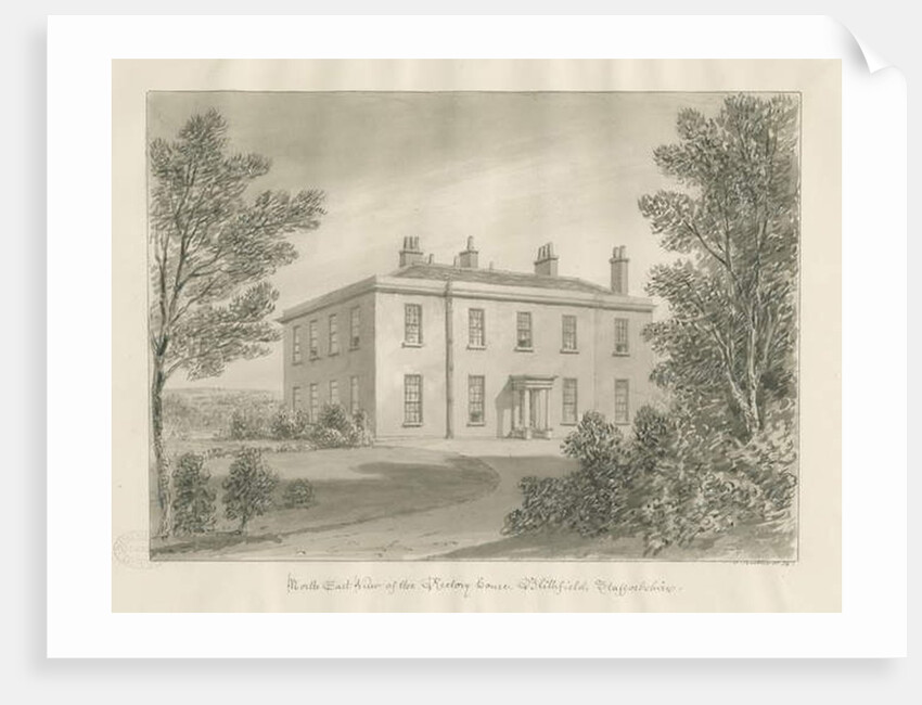 Blithfield - Rectory: sepia drawing, 1824 by John Buckler