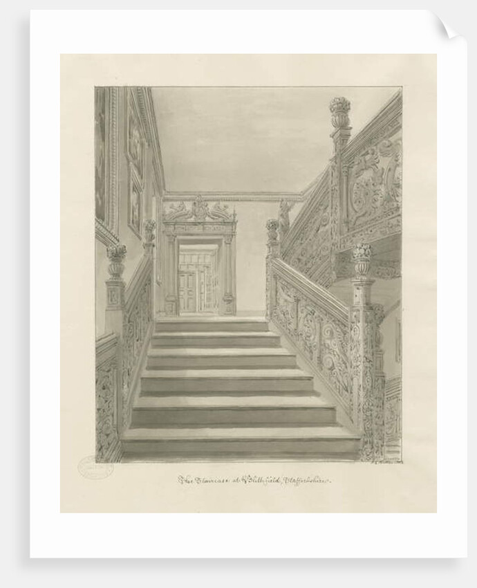 Interior of Blithfield Hall by John Chessell Buckler