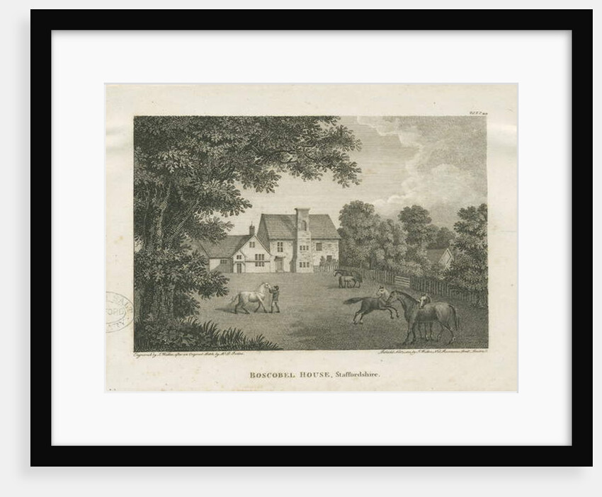 Boscobel House: engraving, 1 Nov 1800 by David Parkes