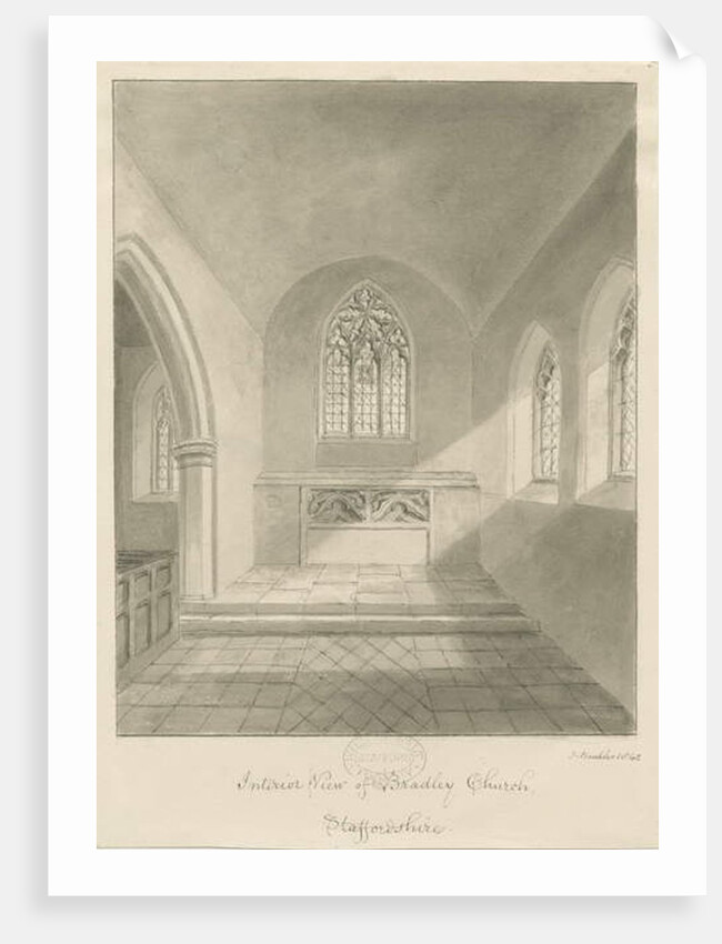 Interior of Bradley Church by John Buckler