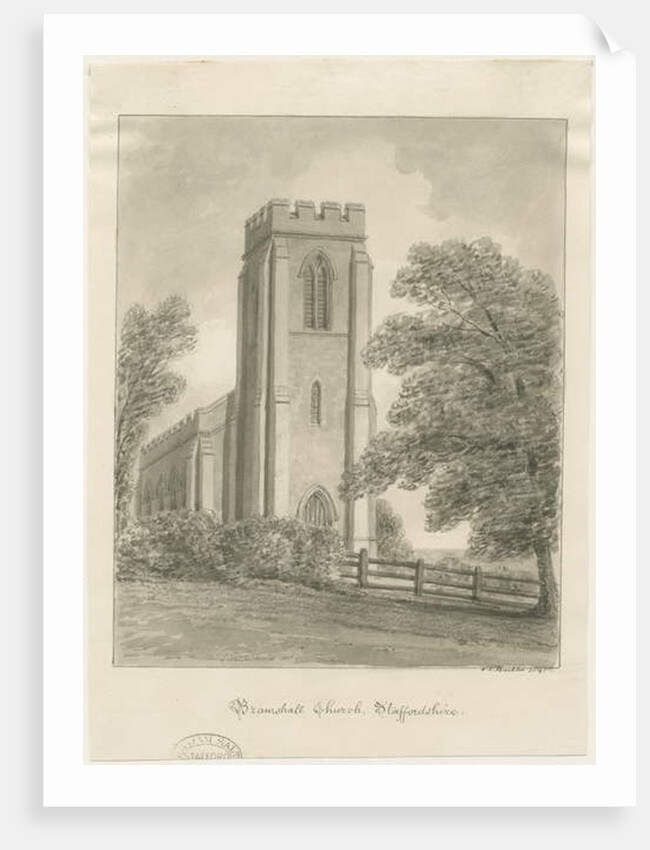 Bramshall Church by John Chessell Buckler