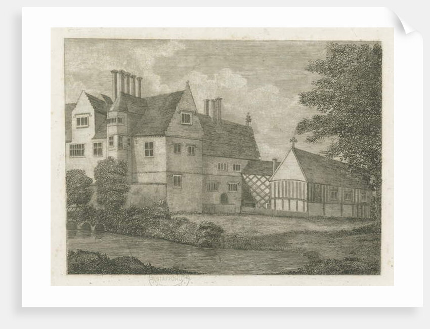 Brewood - Black Ladies Priory: engraving, nd [?18th cent] by Stebbing Shaw
