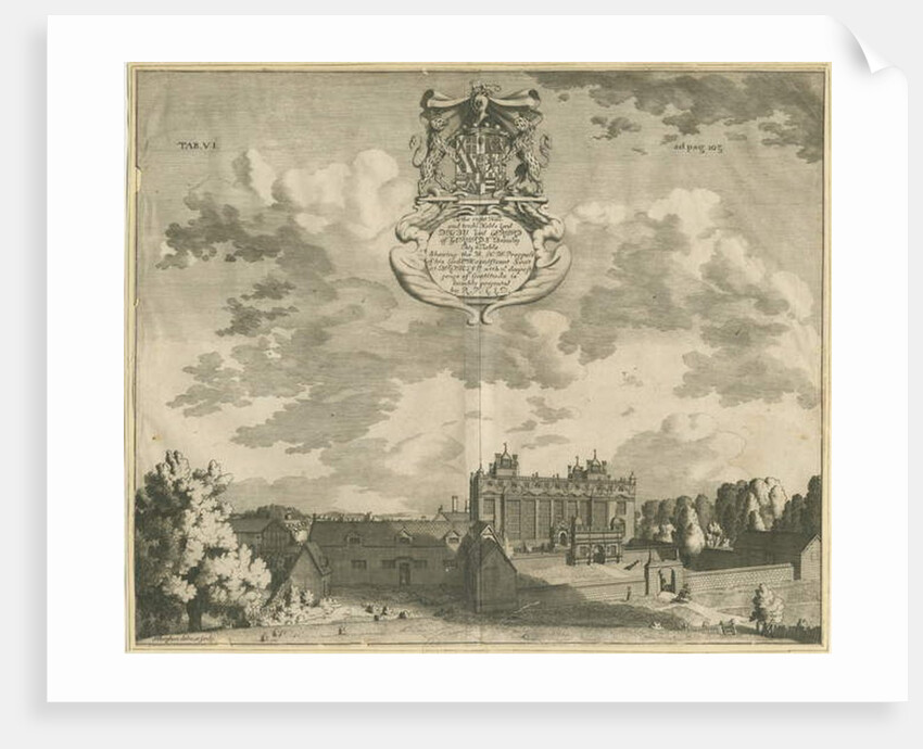 Gerards Bromley Hall: engraving, nd [1653-1686] by Michael Burghers