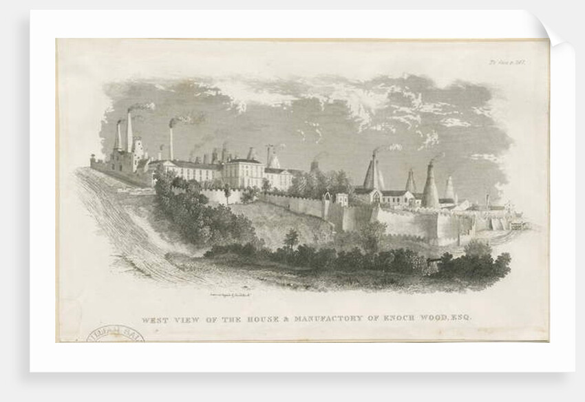 Burslem - house and factory of Enoch Wood & Sons by School English