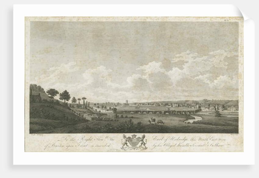 Burton-upon-Trent Bridge and Town by Stebbing Shaw