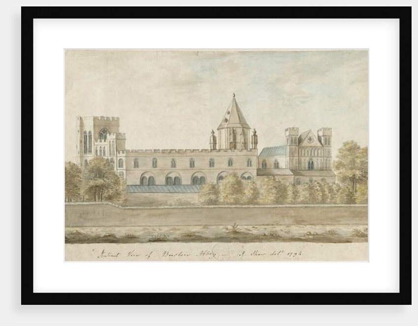 Burton-upon-Trent Abbey: water colour painting, 1794 by Stebbing Shaw