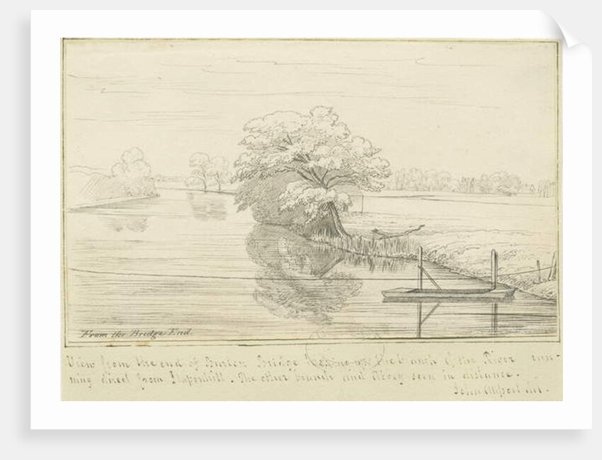 Burton-upon-Trent - Trent river: pen and ink drawing, nd [1799-1854] by John Allport