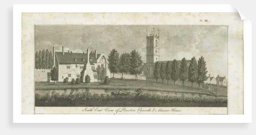 Burton-upon-Trent Abbey: engraving, nd [c 1795] by Stebbing Shaw
