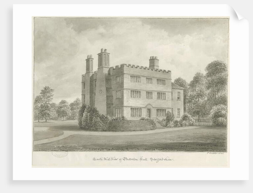 Butterton Hall by John Buckler