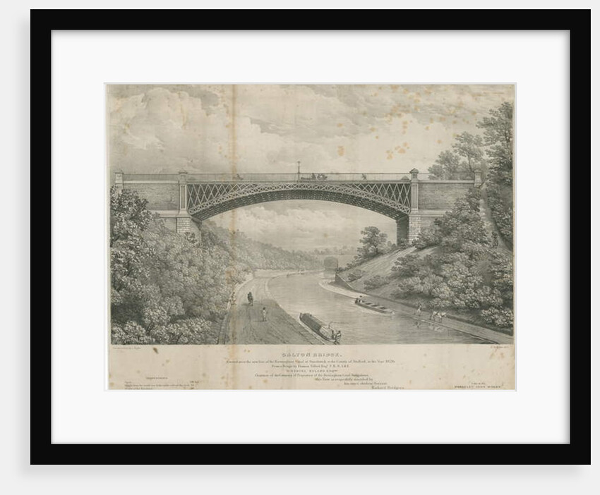 Calton Bridge: zinc lithograph by Louis Haghe