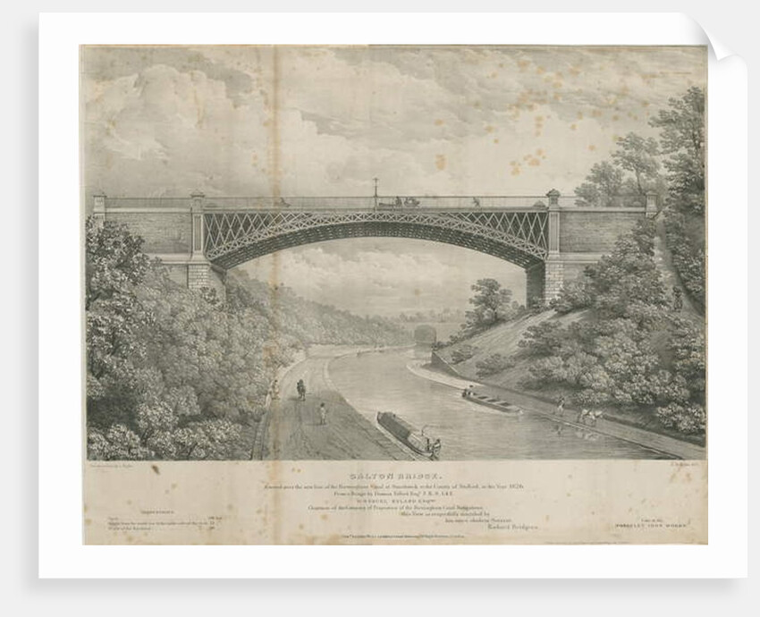 Calton Bridge: zinc lithograph by Louis Haghe