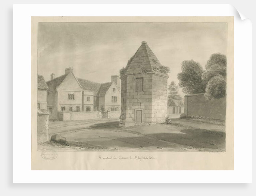 Cannock Town - Conduit: sepia drawing, 1841 by John Chessell Buckler