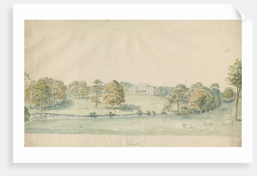Canwell Hall: tinted pencil drawing by Stebbing Shaw