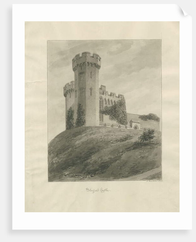 Castle Church - Stafford Castle by John Buckler