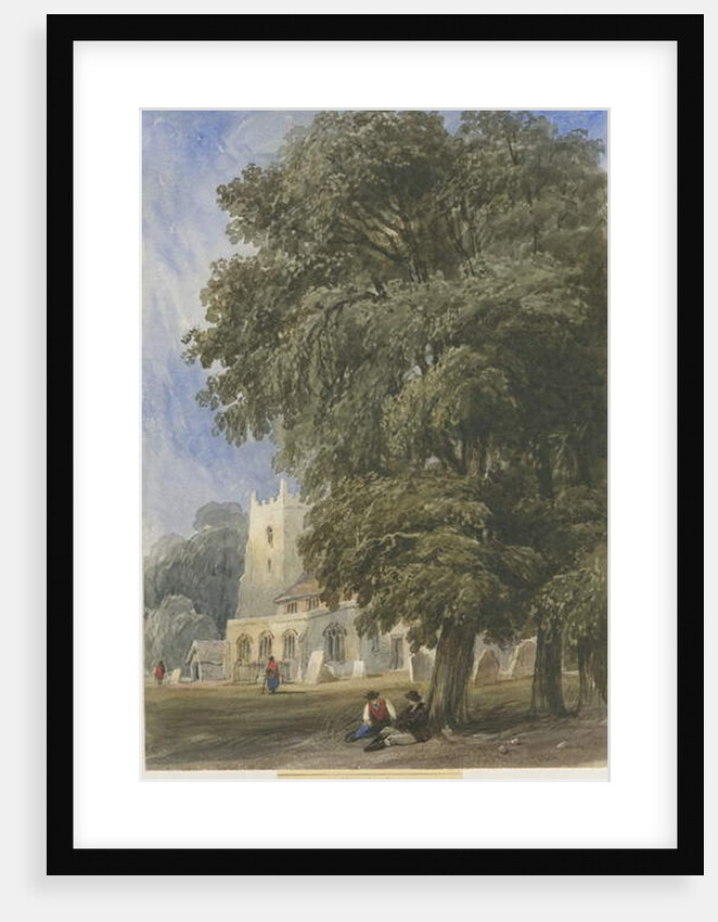 Caverswall Church: water colour painting, nd [c1830-1840] by Lewis John Wood