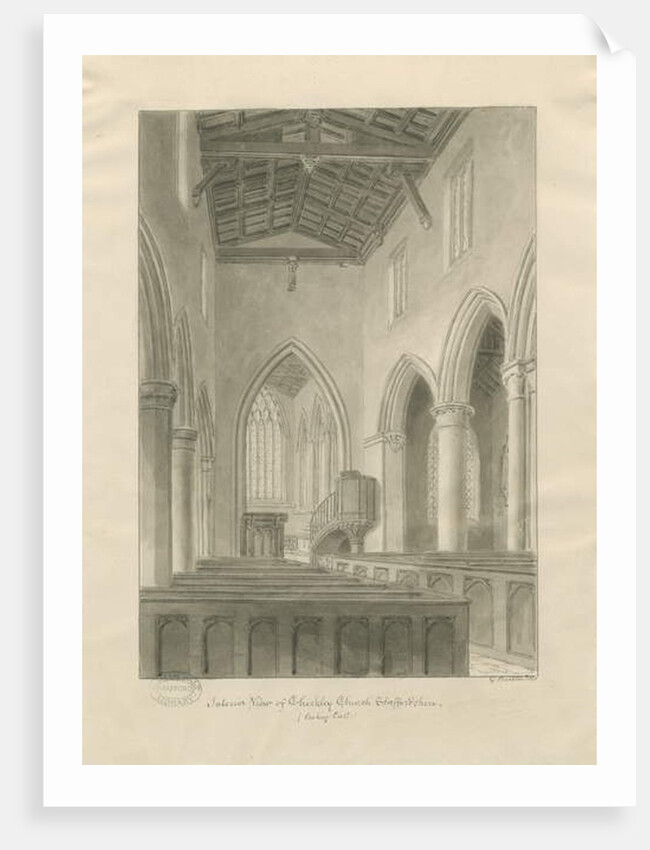 Interior of Checkley Church by John Buckler