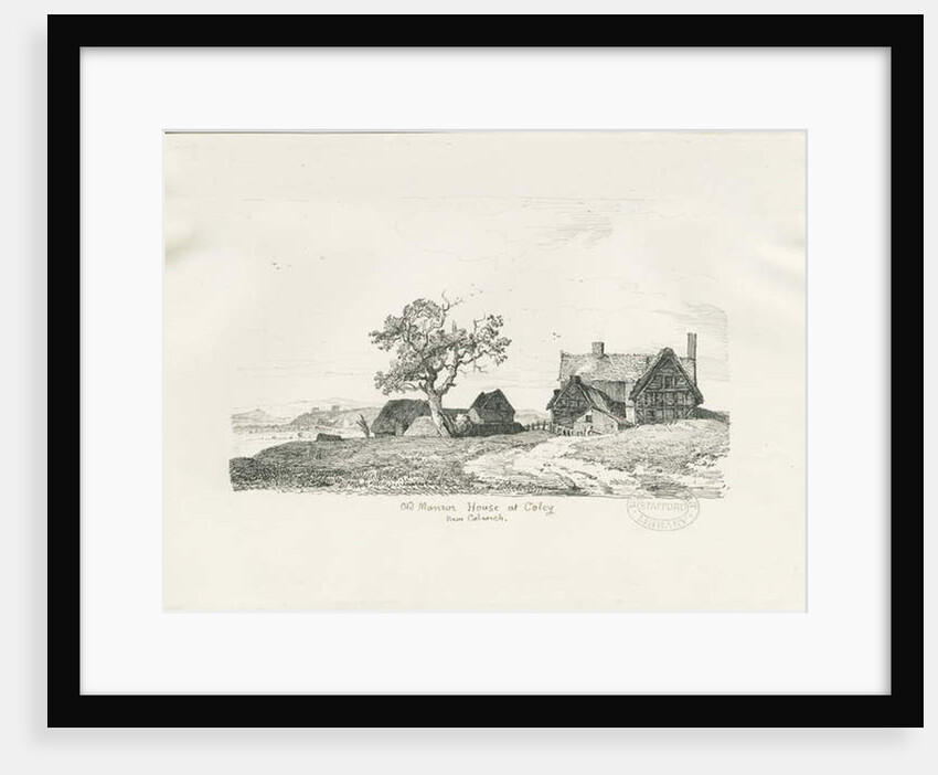 Colwich - Old Manor House at Coley: pen and ink drawing, 1836 by Thomas Peploe Wood
