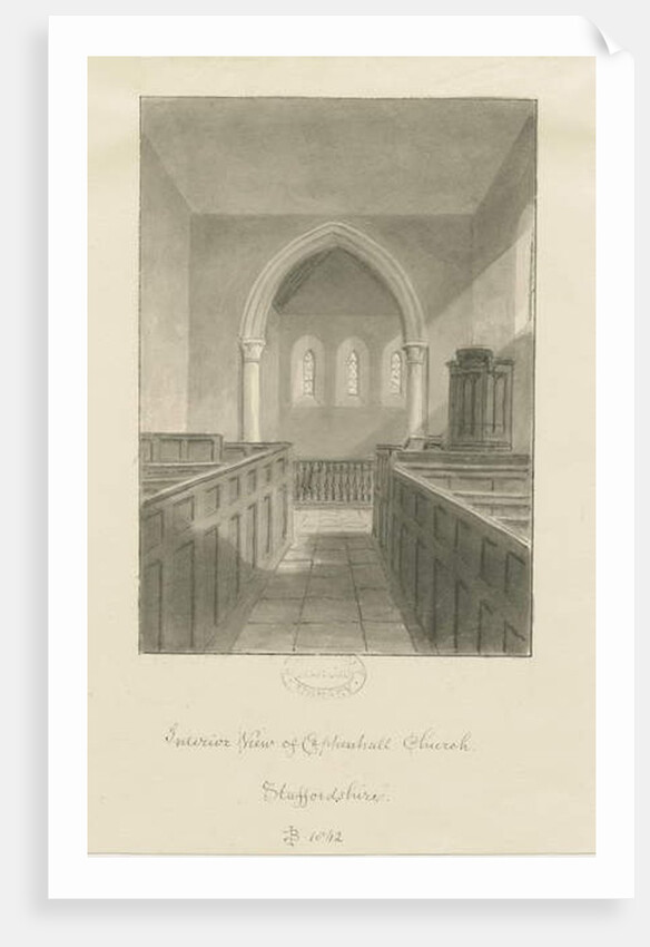 Interior of Coppenhall Church by John Buckler