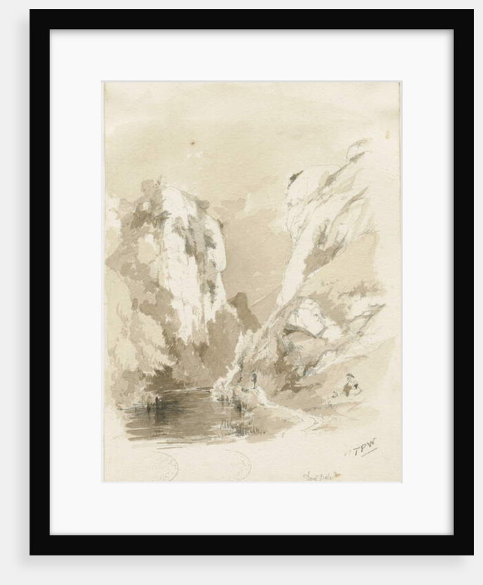 Dovedale - landscape: pencil and wash drawing, nd [1817-1845] by Thomas Peploe Wood