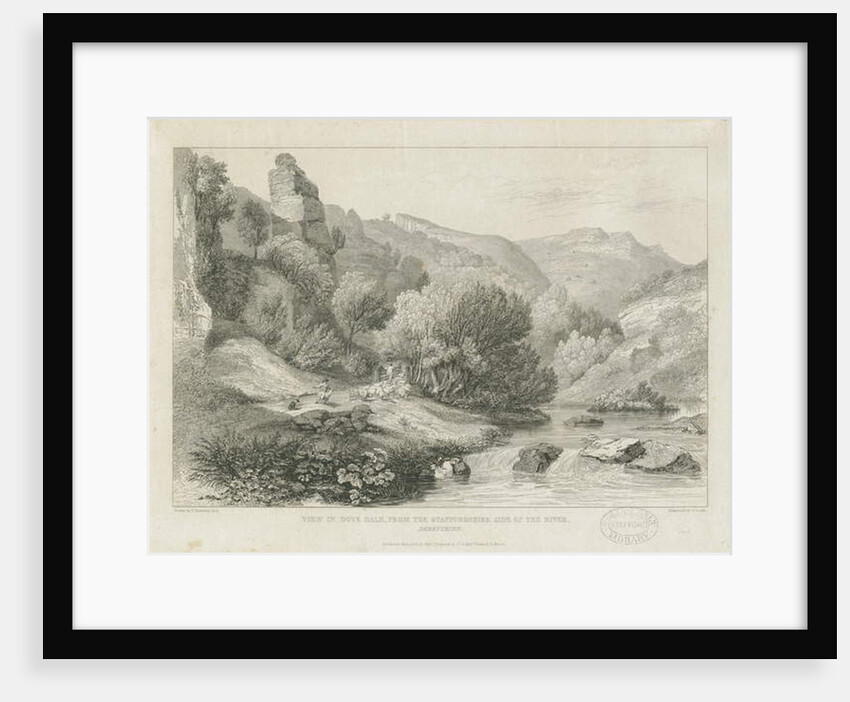 Dovedale - landscape: engraving, nd [19th cent] by Francis Legatt Chantrey
