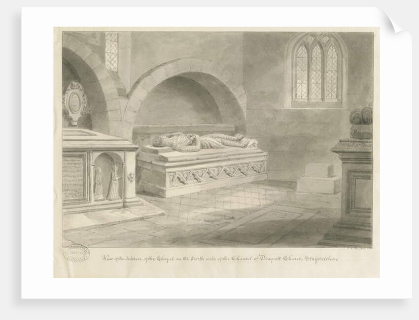 Interior of Draycott in the Moors Church by John Chessell Buckler