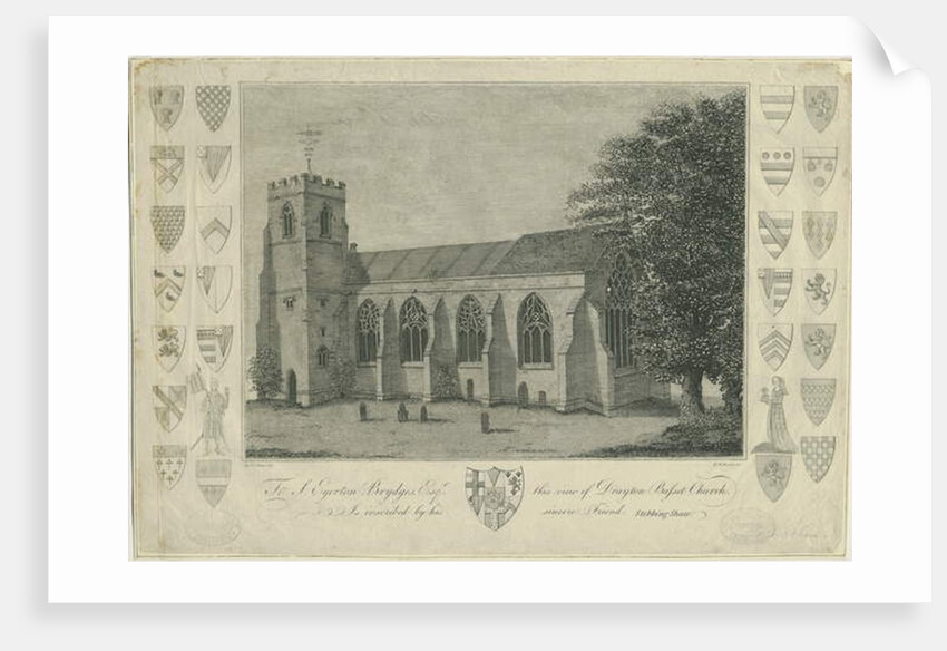 Drayton Bassett Church: engraving, nd [1762-1802] by Stebbing Shaw