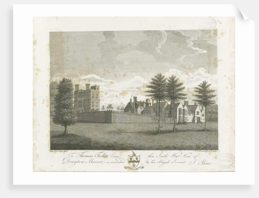 Drayton Bassett - 'Drayton Manor' : engraving, nd [1795] by Stebbing Shaw