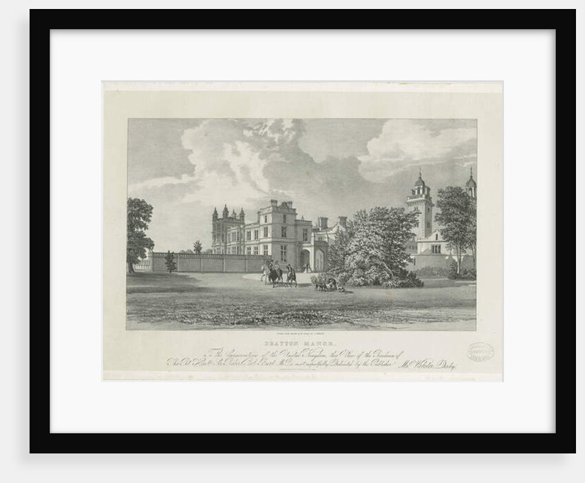 Drayton Bassett - 'Drayton Manor' : lithograph, nd [?19th cent] by Samuel A. Rayner