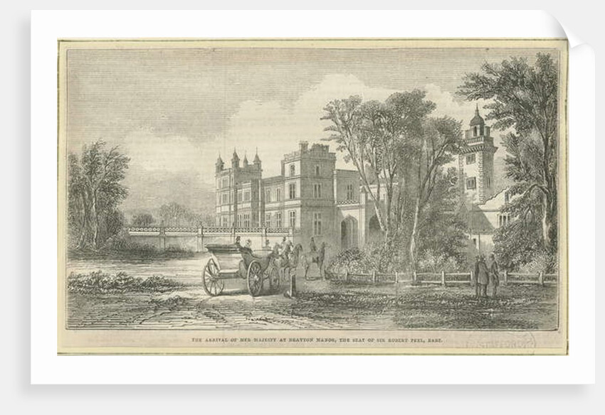 Drayton Bassett - 'Drayton Manor' : woodcut engraving, nd [?19th cent] by School English