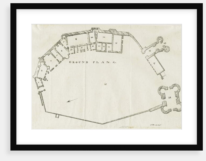 Dudley Castle: lithograph by Luke Booker