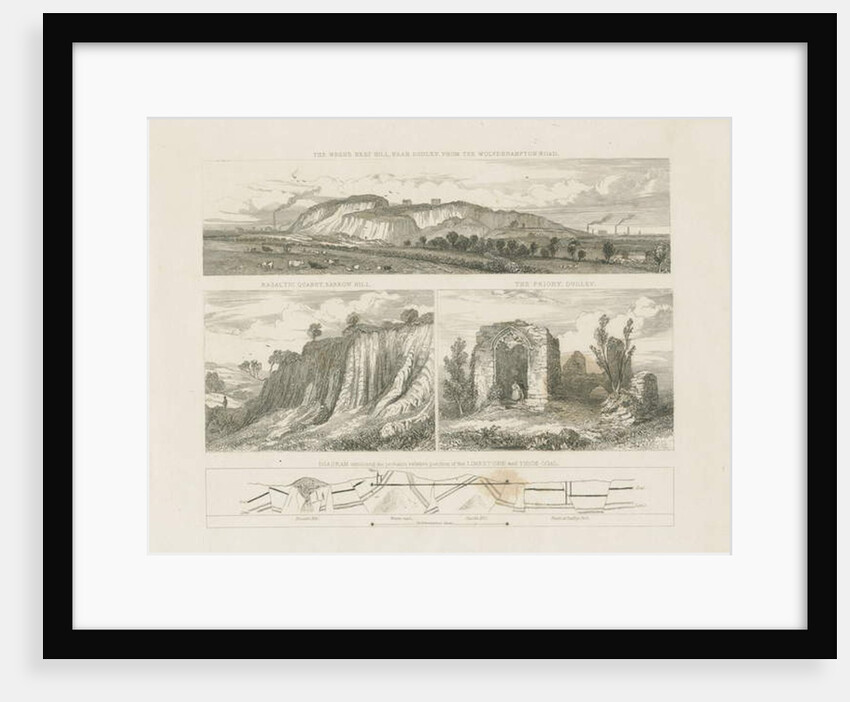 Dudley - Wren's Nest Hill: steel engraving, nd [?19th cent] by School English