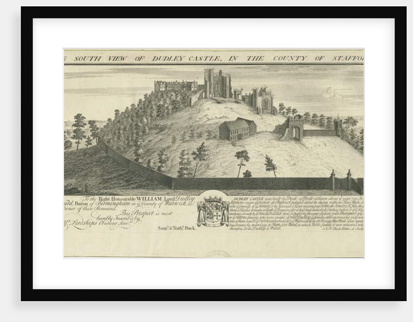 Dudley Castle: engraving, 1731 by Samuel Buck