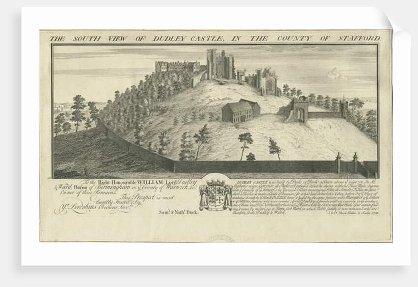 Dudley Castle: engraving, 1731 by Samuel Buck