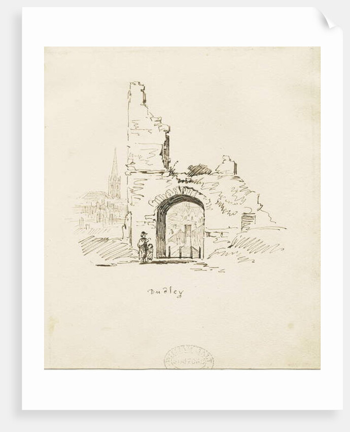 Dudley Castle - The Keep: pencil sketch, nd [19th cent] by Thomas Peploe Wood