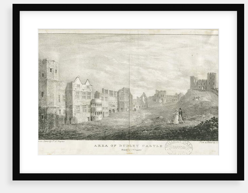 Dudley Castle - The Keep: lithograph, nd [c 1825] by Charles Joseph Hullmandel