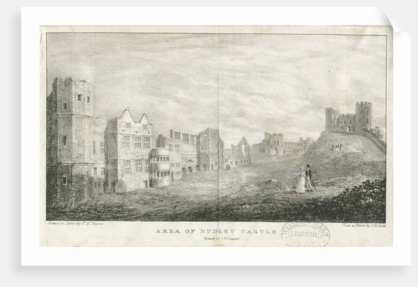 Dudley Castle - The Keep: lithograph, nd [c 1825] by Charles Joseph Hullmandel