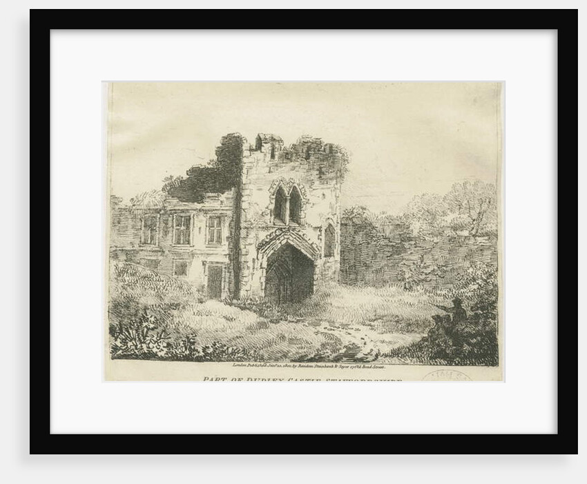 Dudley Castle - The Gatehouse: lithograph, nd [c 1801] by School English
