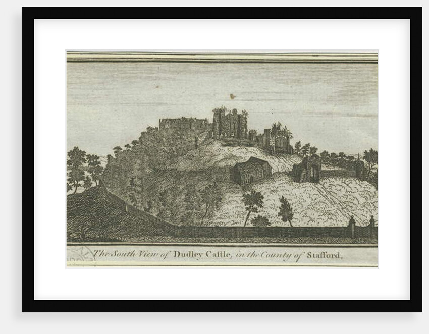 Dudley Castle: engraving by School English