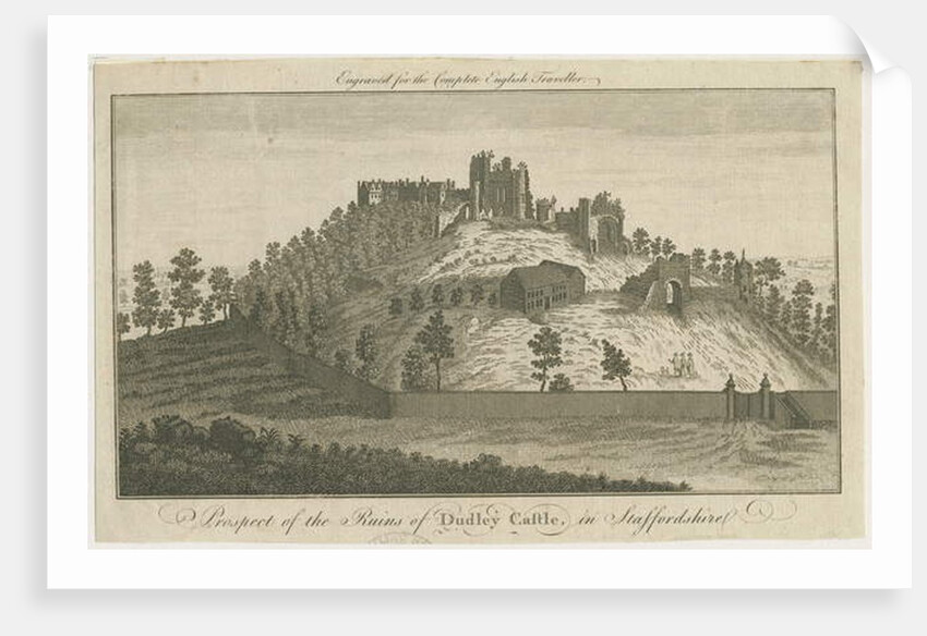 Dudley Castle: engraving by School English