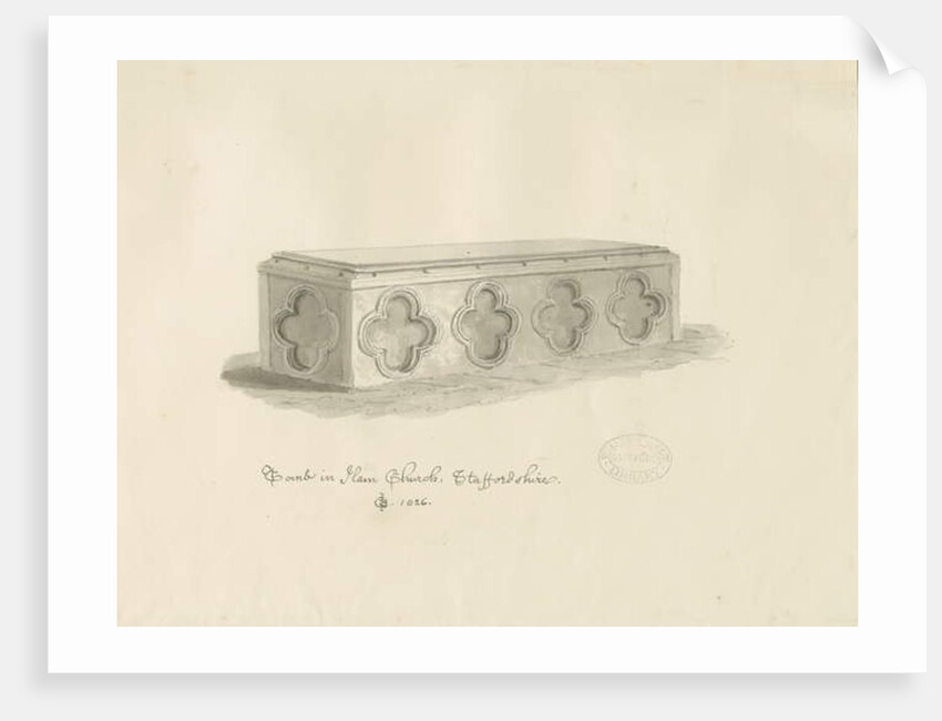 Tomb in Ham Church, 1826 by John Chessell Buckler
